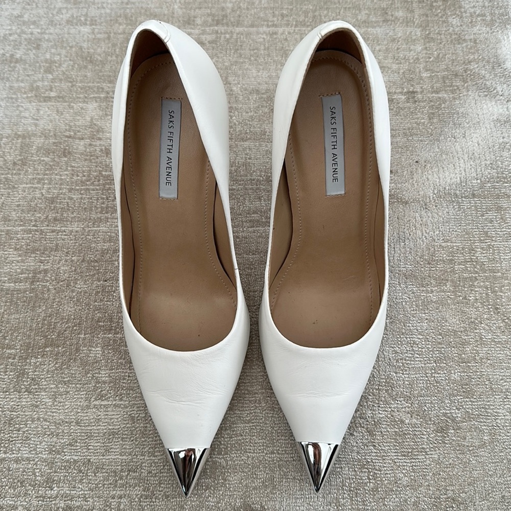 Saks Fifth Avenue White Shoes